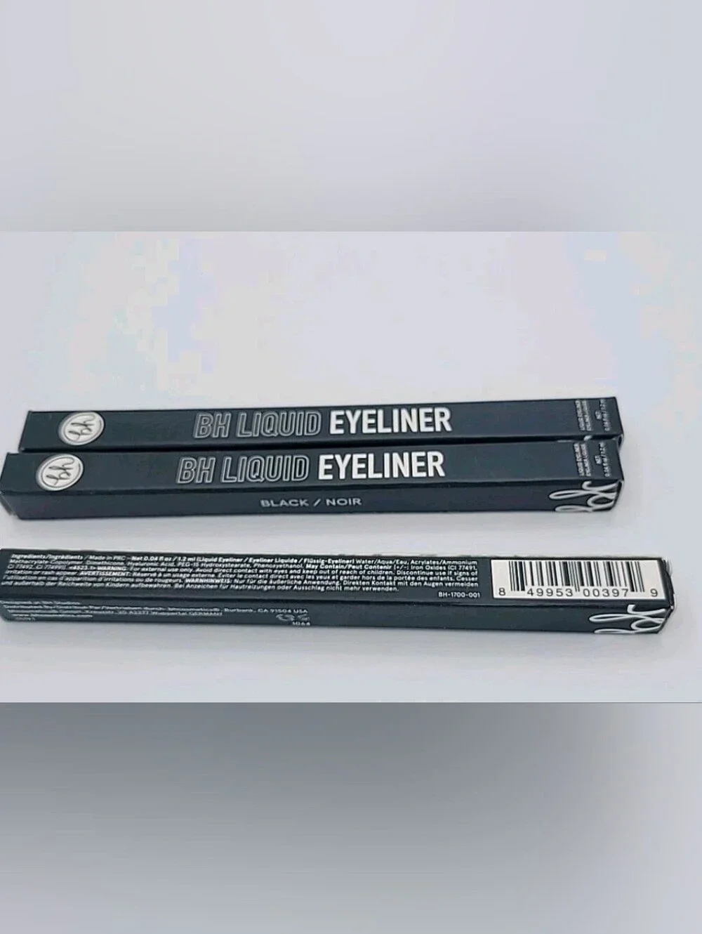 NIB 3x BH Cosmetics Liquid Eye Liner Pen Black 0.4 oz  Each